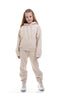 JOYNIA - Trening din bumbac premium cu hanorac si pantaloni, bej